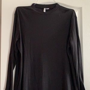 2/25$ Ribbed mock neck shift T-shirt dress